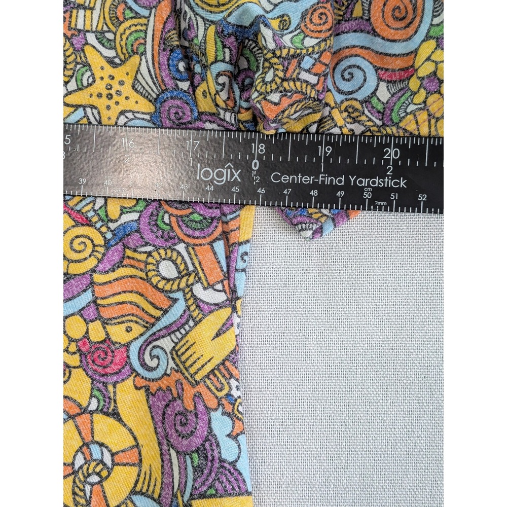 LuLaRoe Perfect T Top Womens XL Multi Color Nautical Doodle Print Tunic - Picture 4 of 6